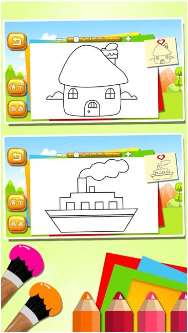 Simple line drawing for kids